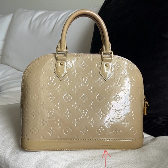 Louis Vuitton Alma PM Dune Monogram Embossed Vernis Patent Leather - Picture 6 of 16